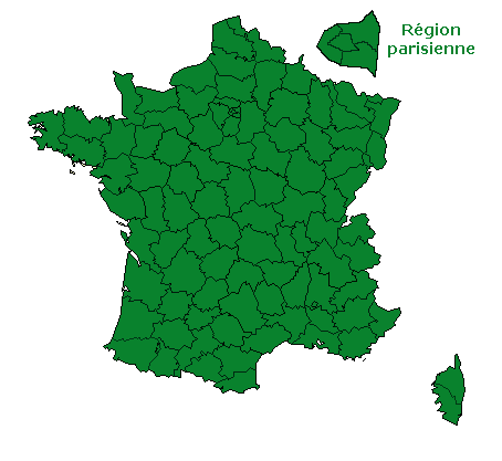 Carte de France des sections