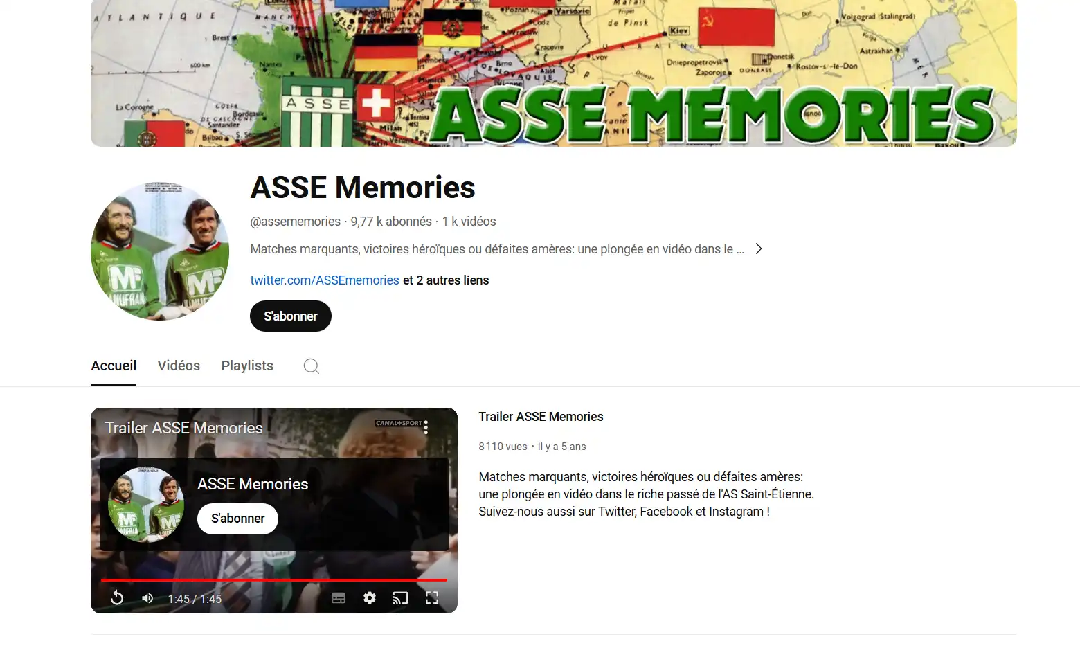 Affichette ASSE Memories YT