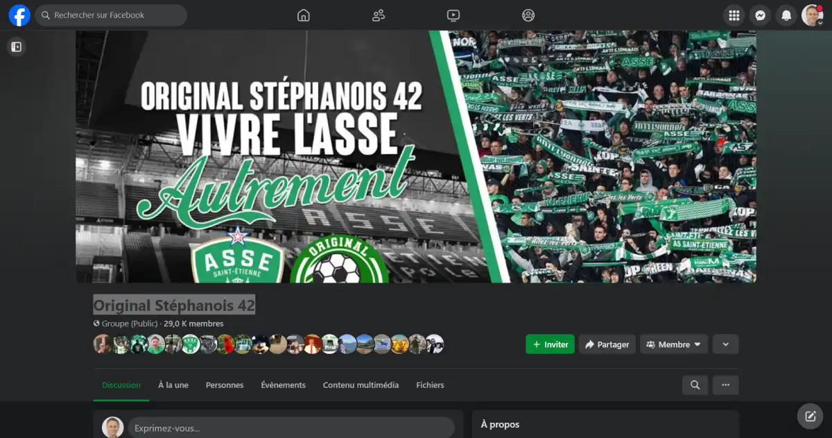 Affichette original stephanois 42 FB