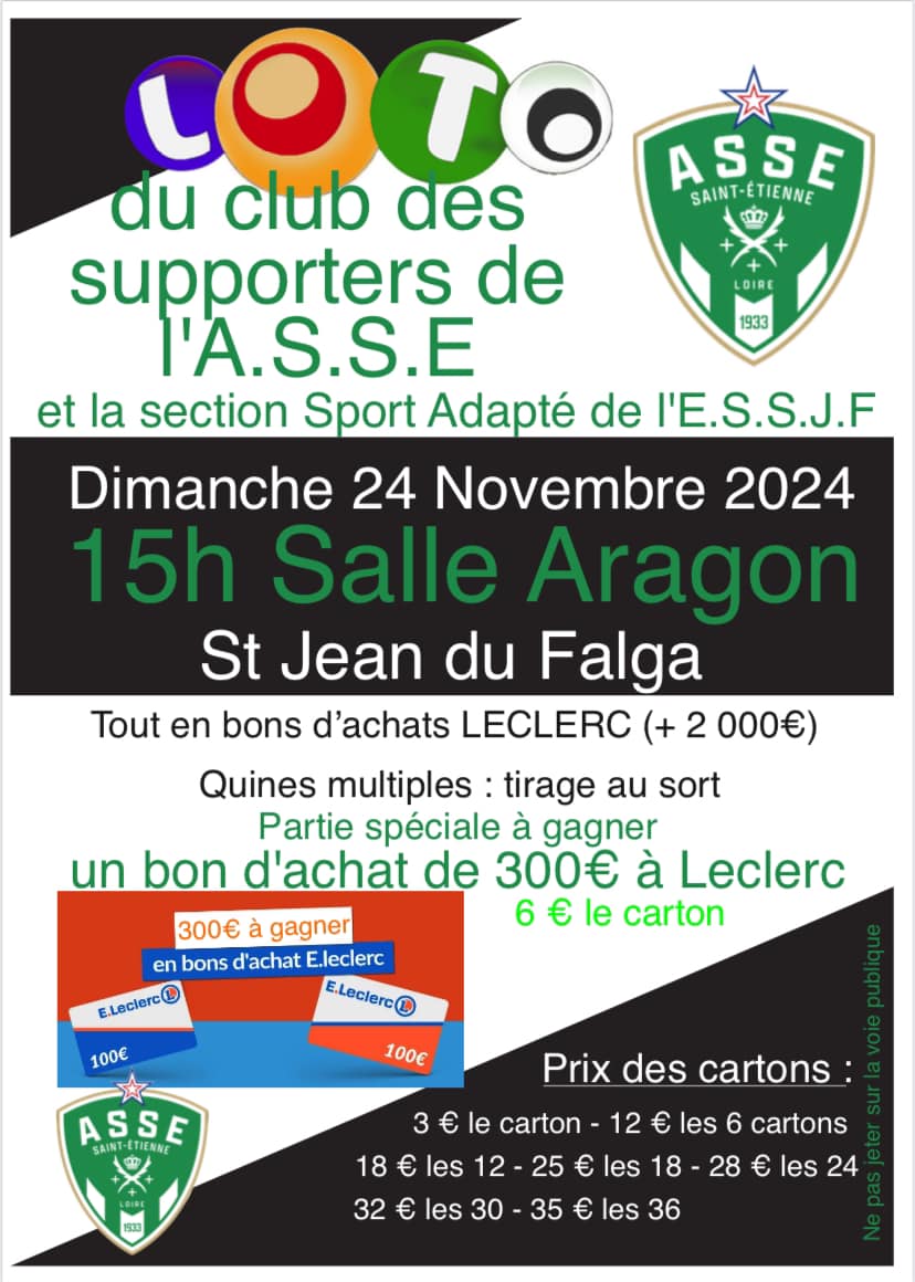 Section 109 - Organisation loto - 24 novembre 2024